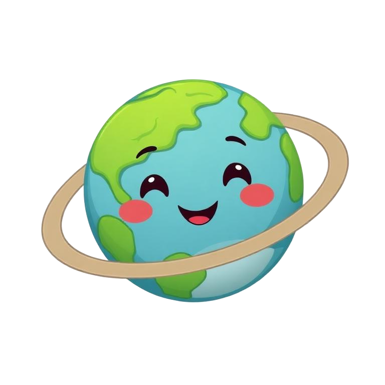 Bunter Planet mit Daten-Garten